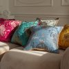 Mint-Beige Dekokissen Gold 40x40 cm